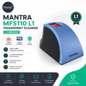 MANTRA MFS110 L1 Fingerprint Scanner – Aadhaar Biometric Device